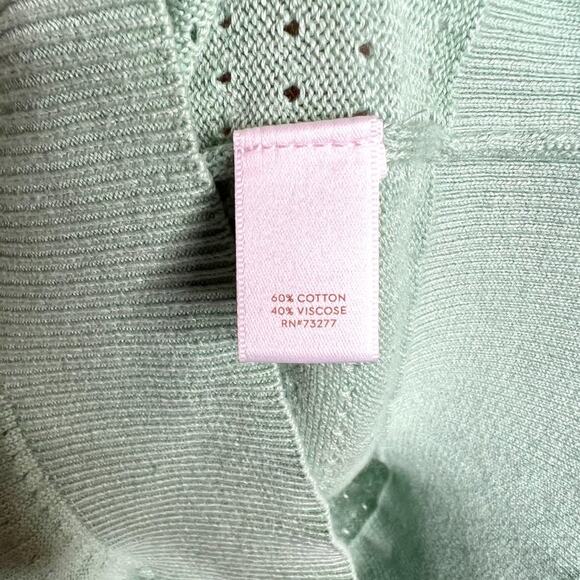 LC Lauren Conrad Pastel Green Eyelet Sweater XS - Picture 7 of 9